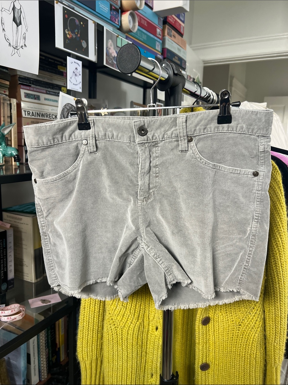 Carve Designs Light Gray Frayed Hem Jean Shorts